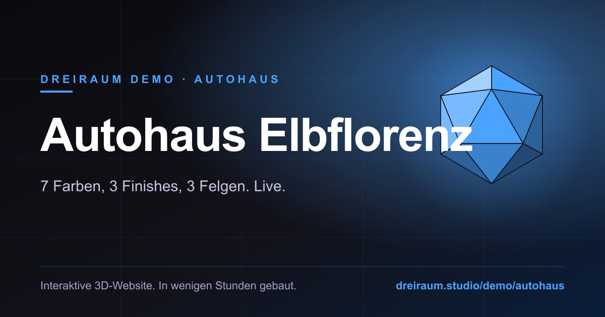 Interaktive 3D Website fuer ein Autohaus von DREIRAUM Studio