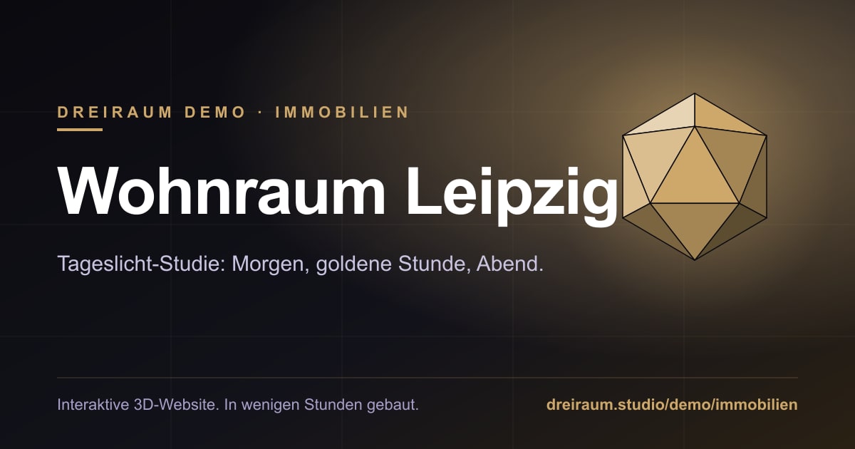 Interaktive 3D Website fuer Immobilien von DREIRAUM Studio