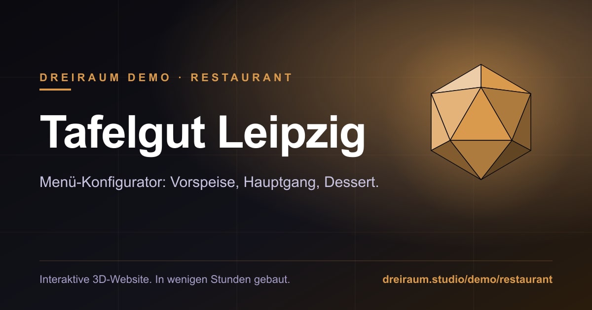 Interaktive 3D Website fuer ein Restaurant von DREIRAUM Studio